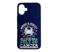 Carcasa para iPhone 16 Plus Signo del Zodiaco Cáncer Julio 20 Horóscopo Astrología Cumpleaños