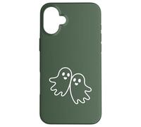 Carcasa para iPhone 16 Plus Simple Modern Two Ghosts Outline - Verde Salvia
