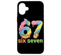 Carcasa para iPhone 16 Plus Six Seven 67 Number Ice Cream Drip Meme 6 7 Kids Boys Girls
