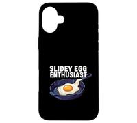 Carcasa para iPhone 16 Plus Slidey Egg Enthusiast Cast Iron Skillet Seasoning Cooking