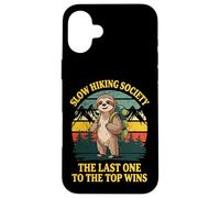 Carcasa para iPhone 16 Plus Slow Hiking Society The Last One To The Top Wins Naturaleza