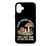 Carcasa para iPhone 16 Plus Slow Hiking Society The Last One To The Top Wins Naturaleza