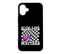 Carcasa para iPhone 16 Plus Snail Slug Retro Humorous Graphic Slug Life Matters