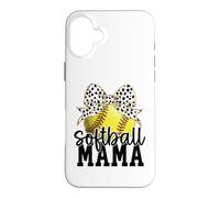 Carcasa para iPhone 16 Plus Softball Mama Bow Cute Vibes & Trendy Style for Moms
