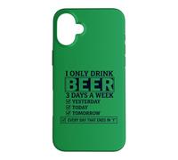 Carcasa para iPhone 16 Plus Solo Bebo Cerveza 3 días a la Semana Lista de verificación