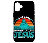 Carcasa para iPhone 16 Plus Solo una Chica Que Realmente ama a Jesús