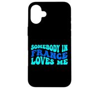 Carcasa para iPhone 16 Plus Somebody in France Loves Me Modern Boho Vibe