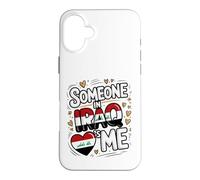 Carcasa para iPhone 16 Plus Someone In Iraq Loves Me Heart Iraq Flag