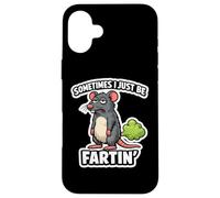 Carcasa para iPhone 16 Plus Sometimes I Just Be Fartin Slob Rat Pedos Ratón Pedo Divertido