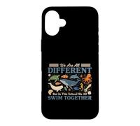 Carcasa para iPhone 16 Plus Somos Diferentes, Pero Todos nadamos Juntos: Ocean Quote