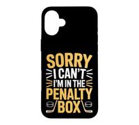 Carcasa para iPhone 16 Plus Sorry I Can't I'm In The Penalty Box Jugador de Hockey |-
