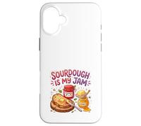 Carcasa para iPhone 16 Plus Sourdough Is My Jam Funny Baking for Women Bakers Moms