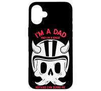 Carcasa para iPhone 16 Plus Soy un papá y Soy un Motorista Nada Puede Asustarme papá Motorista