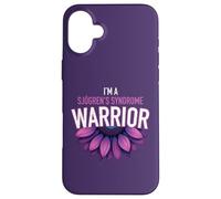 Carcasa para iPhone 16 Plus Soy una Flor de Conciencia púrpura del Guerrero del síndrome de Sjögren
