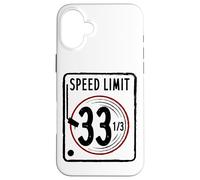 Carcasa para iPhone 16 Plus Speed Limit 33 1/3 RPM Vinyl Registro Álbum de Música DJ