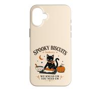 Carcasa para iPhone 16 Plus Spooky Biscuit Bakery Black Cat Hornear Humor Humor Estado de ánimo