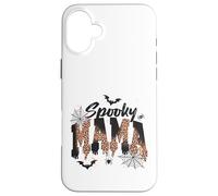 Carcasa para iPhone 16 Plus Spooky Mama Leopard Print Ghost Halloween Design