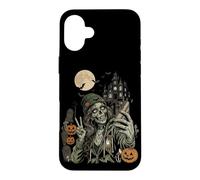 Carcasa para iPhone 16 Plus Spooky Szn Zombie Girl Selfie Divertido Halloween