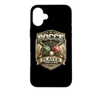 Carcasa para iPhone 16 Plus Squadra Italiana di giocatori di Bocce retrò Bocce Player