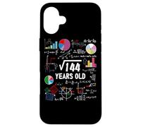 Carcasa para iPhone 16 Plus Square Root of 144 12th Birthday 12 Year Old Math Nerd