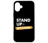 Carcasa para iPhone 16 Plus Stand Up For Bitcoin Cryptocurrency Is Freedom BTC Crypto