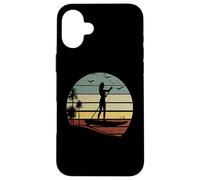 Carcasa para iPhone 16 Plus Stand Up Paddle Board - Retro Sunset Water Sports Sup Girl