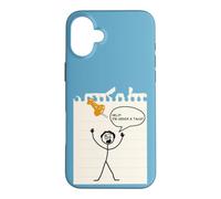 Carcasa para iPhone 16 Plus Stick Figure Under A Tack Funny Stick Hombre Oficina Regalo