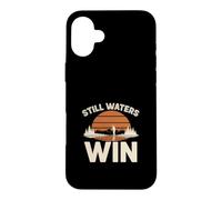 Carcasa para iPhone 16 Plus Still Waters Ganar Pesca Lago Pesca Al Aire Libre Pescador