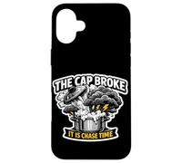Carcasa para iPhone 16 Plus Storm Chasing The Cap Broke Termodinámica Tiempo de persecución