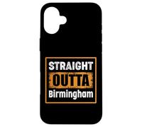 Carcasa para iPhone 16 Plus Straight Outta Birmingham Alabama USA Retro Envejecido