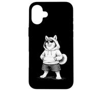 Carcasa para iPhone 16 Plus Sudadera con Capucha para Perro con Gafas de Sol Urban Shiba