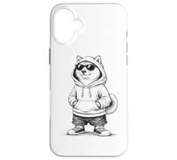 Carcasa para iPhone 16 Plus Sudadera con Capucha para Perro con Gafas de Sol Urban Shiba