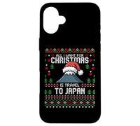 Carcasa para iPhone 16 Plus Suéter Feo de Navidad de Viaje a Japón Monte Fuji