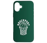 Carcasa para iPhone 16 Plus SUNY Brockport Golden Eagles Retro Basketball Net 80's