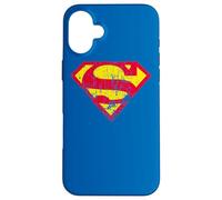 Carcasa para iPhone 16 Plus Superman Classic Yello & Red Logo Distressed