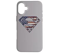 Carcasa para iPhone 16 Plus Superman Wartorn US Flag
