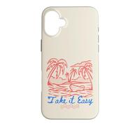 Carcasa para iPhone 16 Plus Take It Easy Coastal Vibes Beach Palm Tree Summer