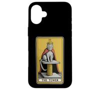 Carcasa para iPhone 16 Plus Tarjeta de Tarot Gato La Torre Gato Rascador Poste Árbol Gato