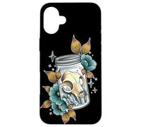 Carcasa para iPhone 16 Plus Tarro de Cristal con Forma de Calavera de Animales