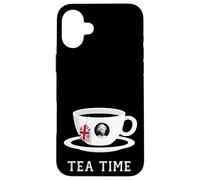 Carcasa para iPhone 16 Plus Tea Time Queen Elizabeth II UK Memoriam 1926-2022 - Copa de té