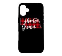 Carcasa para iPhone 16 Plus Tela Escocesa roja cultivada en casa de Nebraska Buffalo NE State Love
