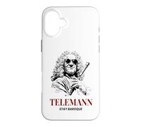 Carcasa para iPhone 16 Plus Telemann Stay Baroque Funny Compositor de música clásica