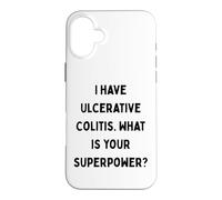 Carcasa para iPhone 16 Plus Tengo Colitis ulcerosa. ¿Cuál es tu Superpoder? Regalo de EII