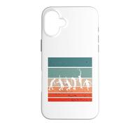 Carcasa para iPhone 16 Plus Tennis Tennis Serve Sports Silhouettes Evolution Motion