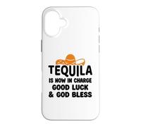 Carcasa para iPhone 16 Plus Tequila is Now in Charge Good Luck and God Bless Margarita