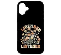 Carcasa para iPhone 16 Plus Terapia de Salud Mental Floral para oyentes con Licencia