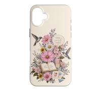Carcasa para iPhone 16 Plus Terapia del Habla Floral Maestro colibrí Aula ABC
