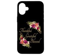 Carcasa para iPhone 16 Plus Thankful Grateful Blessed - Women & Girls Christian Faith