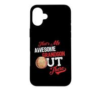 Carcasa para iPhone 16 Plus That's My Awesome Grandson out There Baseball Lovers