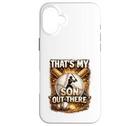 Carcasa para iPhone 16 Plus That's My Sons Baseball Dad Mom Parent Pride Sports